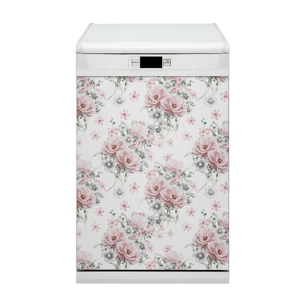 Dishwasher cover magnet Flowers