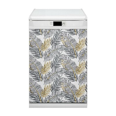 Dishwasher cover magnet Palm leaves