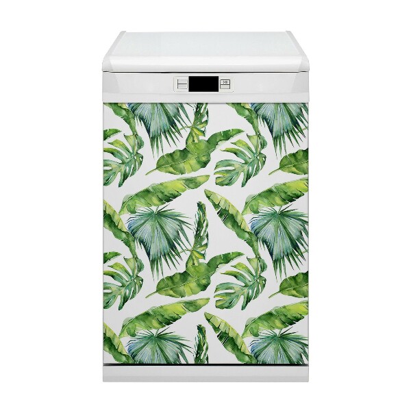 Magnetic dishwasher cover Jungle leaves