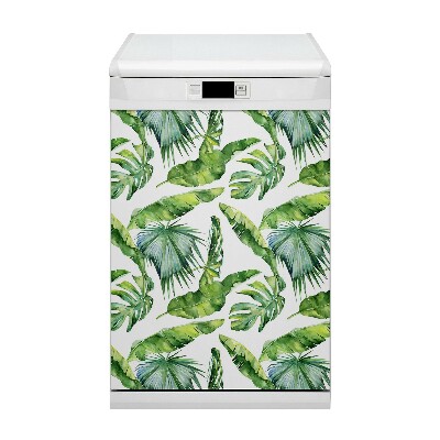 Magnetic dishwasher cover Jungle leaves