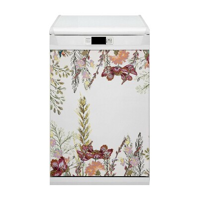 Magnetic dishwasher cover Field flowers