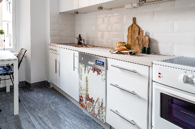 Magnetic dishwasher cover Field flowers