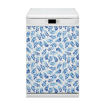 Magnetic dishwasher cover Blue watercolor