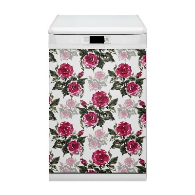 Dishwasher cover Painted roses