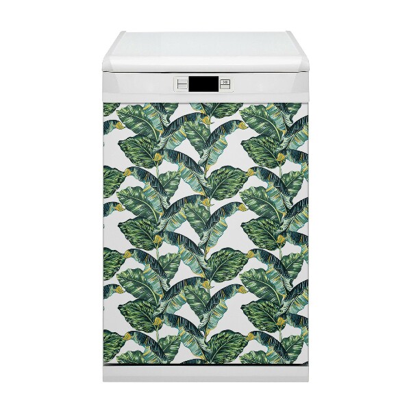 Dishwasher cover magnet Exotic leaves