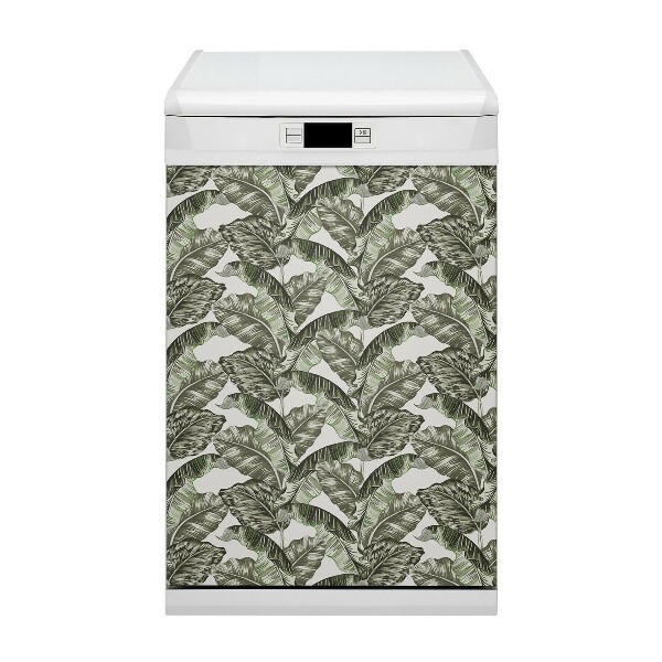 Magnetic dishwasher cover Banana leaves