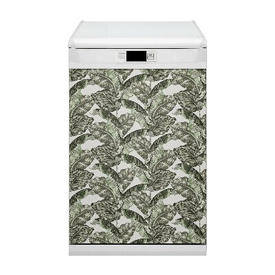 Magnetic dishwasher cover Banana leaves