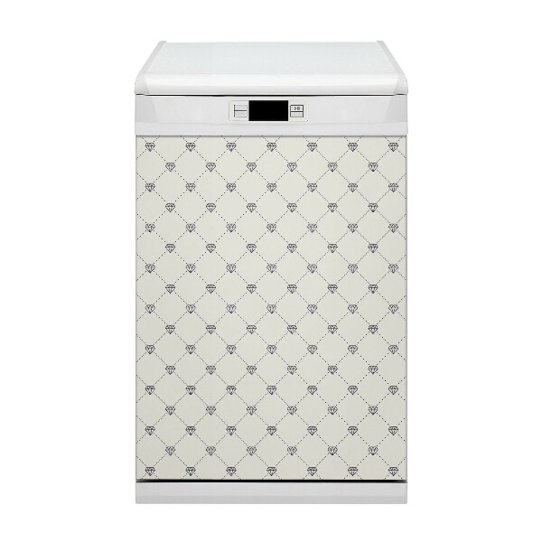 Magnetic dishwasher cover Pattern in diamonds