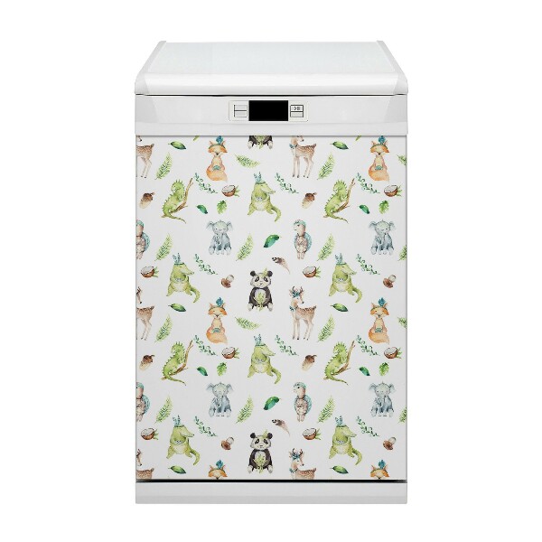 Dishwasher cover magnet Happy animals