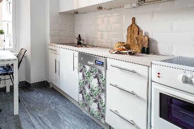 Magnetic dishwasher cover Magic Flowers