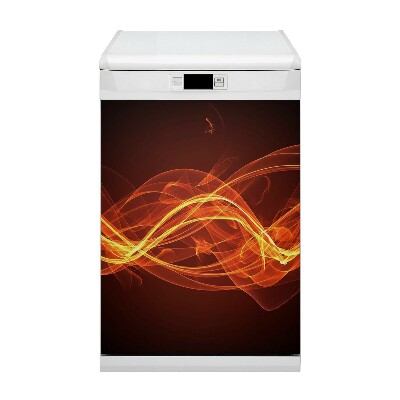 Dishwasher cover magnet Red flame