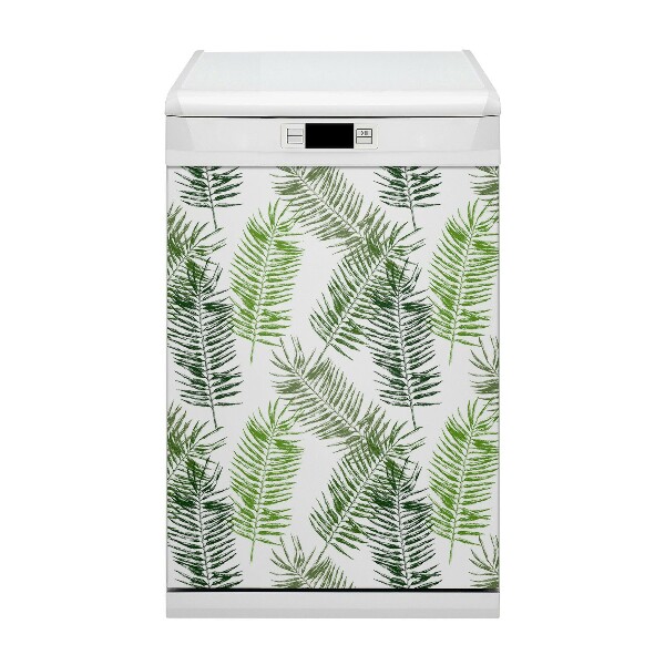 Magnetic dishwasher cover Palm leaves