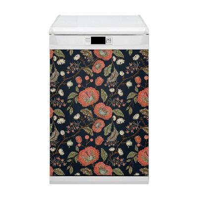 Dishwasher cover Retro flowers