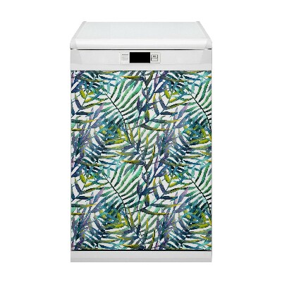 Dishwasher cover magnet Exotic leaves