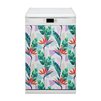 Dishwasher cover Tropical flora