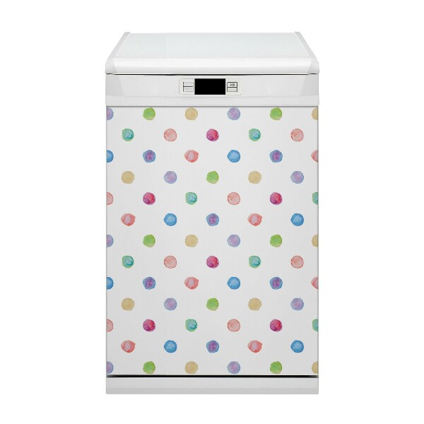 Magnetic dishwasher cover Colorful dots