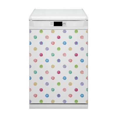 Magnetic dishwasher cover Colorful dots