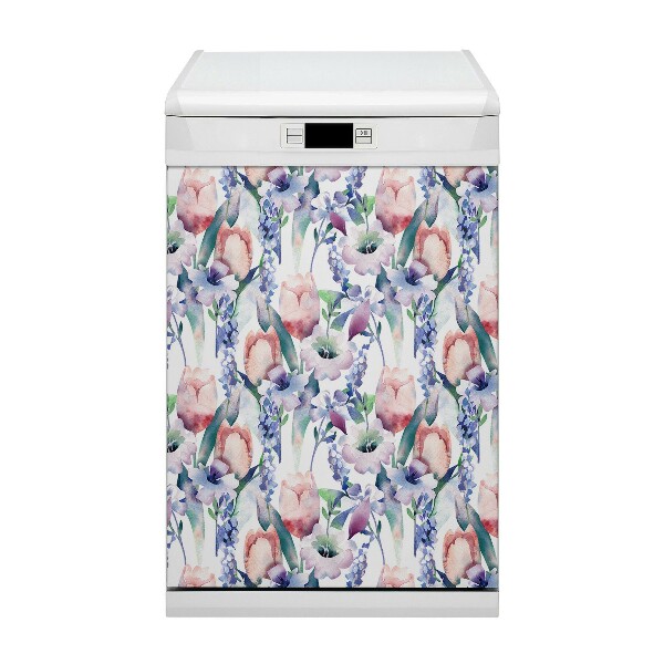 Magnetic dishwasher cover Spring bouquet