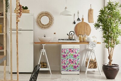 Magnetic dishwasher cover Flowers and berries