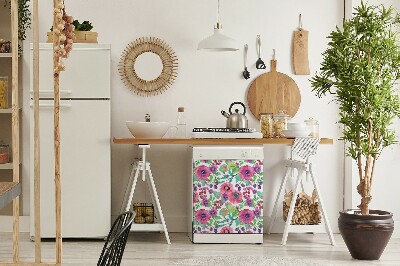 Magnetic dishwasher cover Flowers and berries