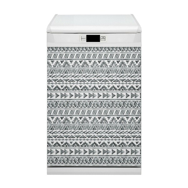 Magnetic dishwasher cover Ethnic pattern