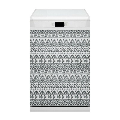 Magnetic dishwasher cover Ethnic pattern