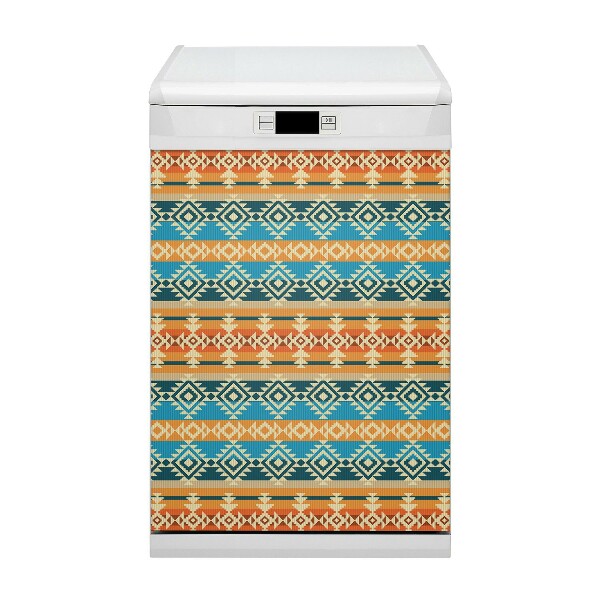 Magnetic dishwasher cover Navajo style pattern