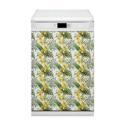 Dishwasher cover Exotic leaf