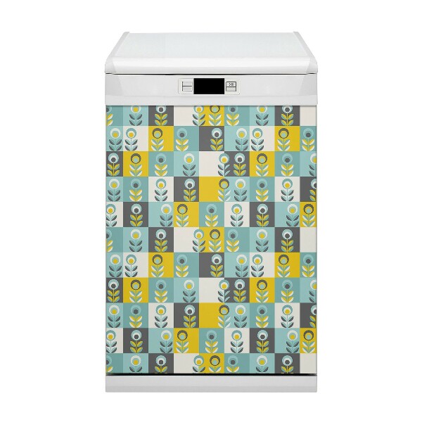 Magnetic dishwasher cover Scandinavian pattern