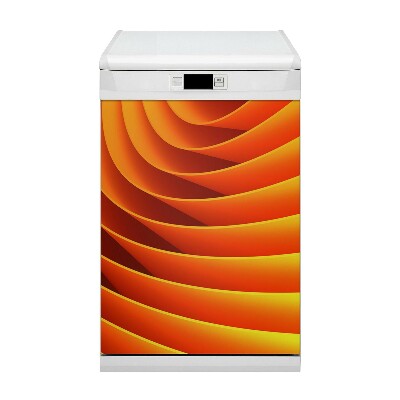 Dishwasher cover Orange waves