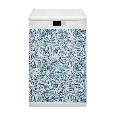 Magnetic dishwasher cover Exotic leaves