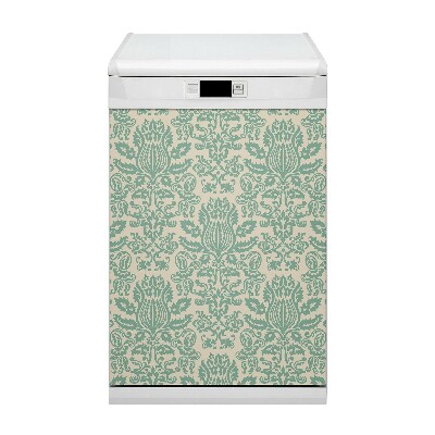 Magnetic dishwasher cover Damask