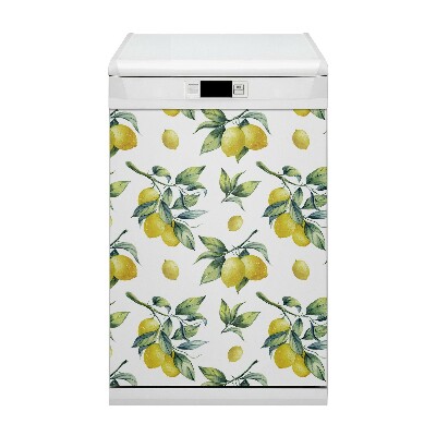 Dishwasher cover magnet Yellow lemons