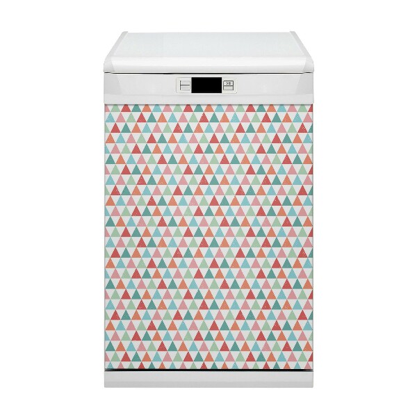 Magnetic dishwasher cover Colorful triangles