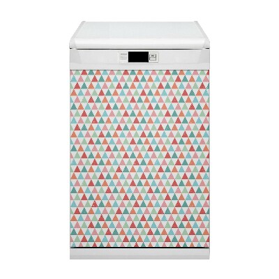 Magnetic dishwasher cover Colorful triangles