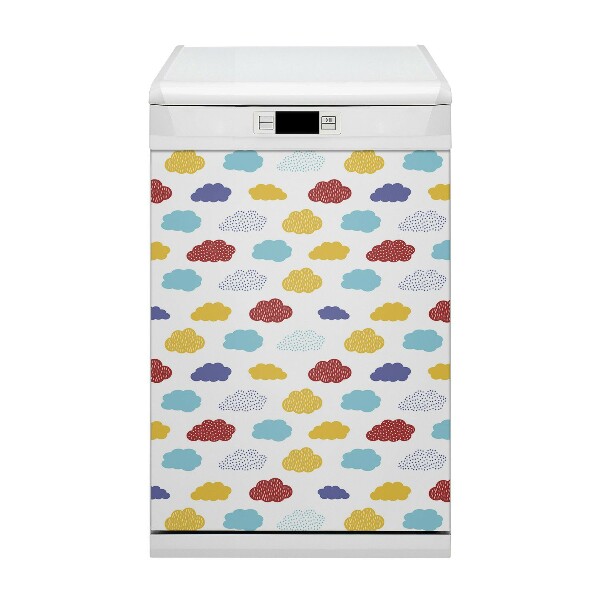 Dishwasher cover magnet Colorful clouds