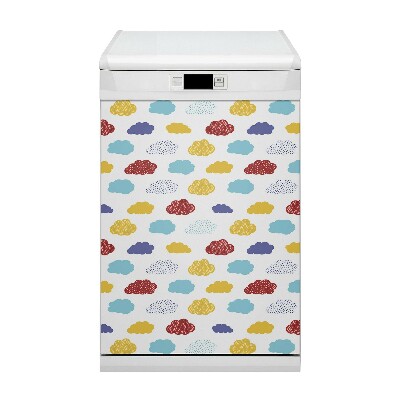 Dishwasher cover magnet Colorful clouds