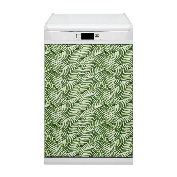 Magnetic dishwasher cover Palm leaf