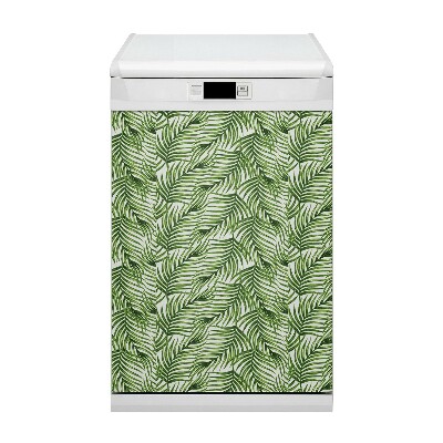 Magnetic dishwasher cover Palm leaf