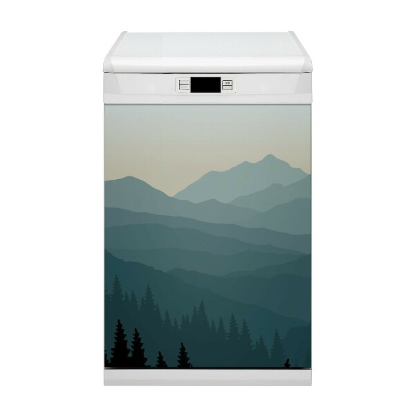 Dishwasher cover View of the mountains