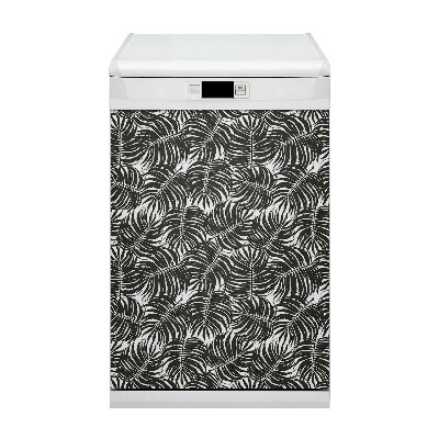 Dishwasher cover Black leaves