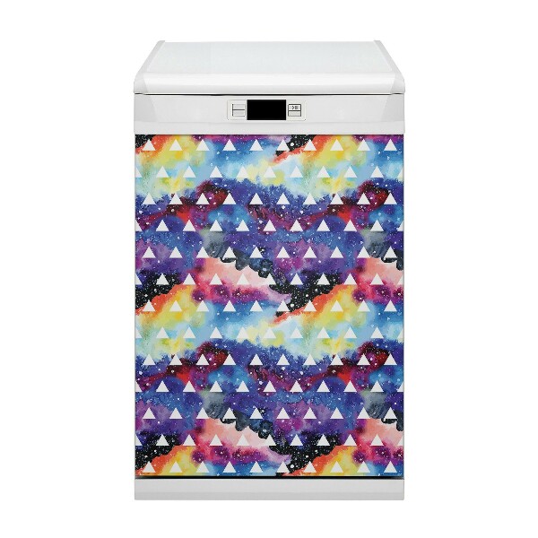 Magnetic dishwasher cover Space triangles