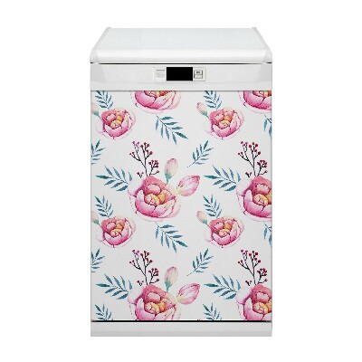 Dishwasher cover magnet Flowers