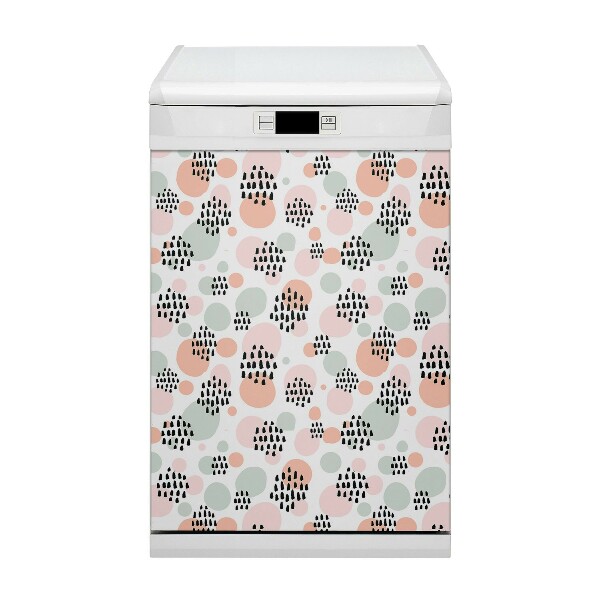 Magnetic dishwasher cover Colorful dots