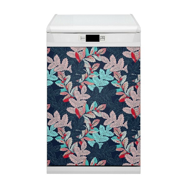 Magnetic dishwasher cover Deciduous pattern