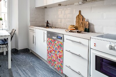 Magnetic dishwasher cover Colorful bubbles