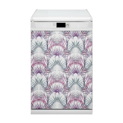 Dishwasher cover Pink leaves