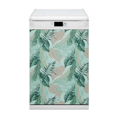 Dishwasher cover Tropical leaves