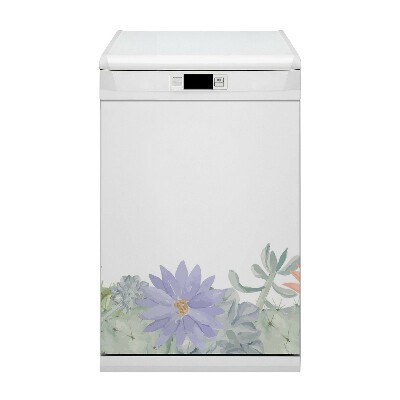 Magnetic dishwasher cover Cactus meadow