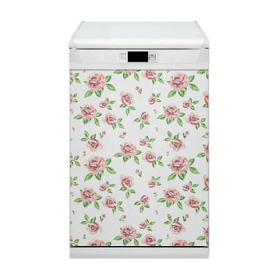 Dishwasher cover magnet Pastel flowers